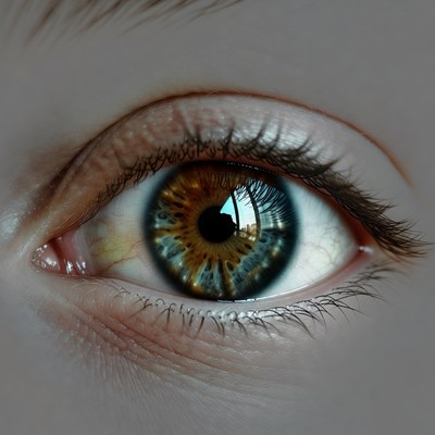 Close-up hazel eye