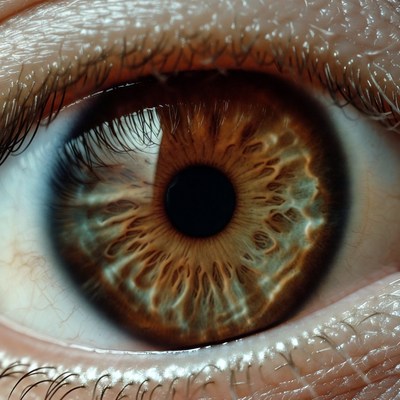 Close-up of hazel eye