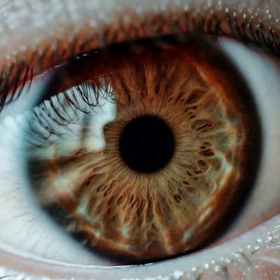 Close-up of hazel eye