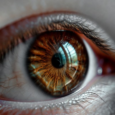 Close-up of hazel eye