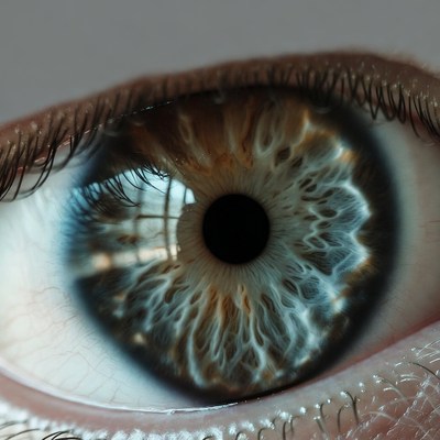 Close-up of hazel eye