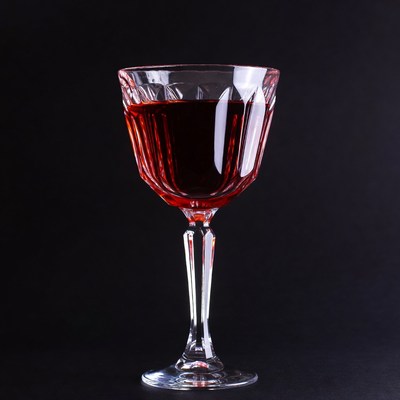 Red Wine in Crystal Glass