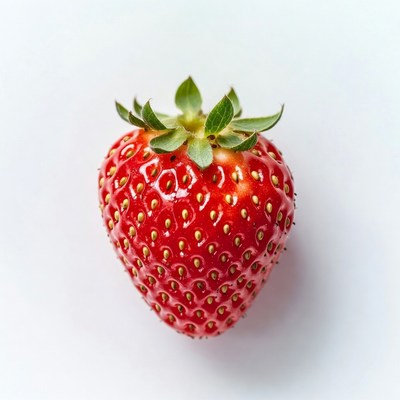 Fresh strawberry on white background