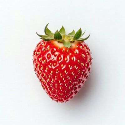 Fresh strawberry on white background
