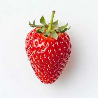 Fresh strawberry on white background