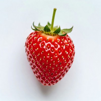 Fresh strawberry on white background