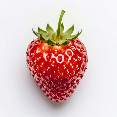 Fresh strawberry on white background