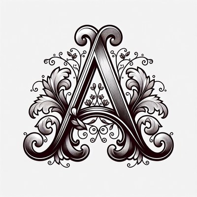 Ornate Illustrated Letter A