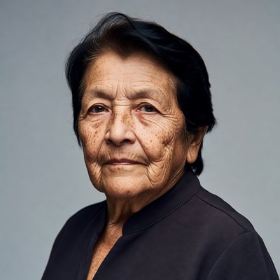 Elderly Asian woman portrait