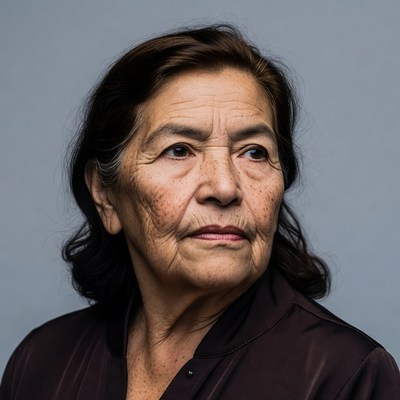 Elderly Asian woman portrait