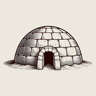 Traditional Igloo Illustration