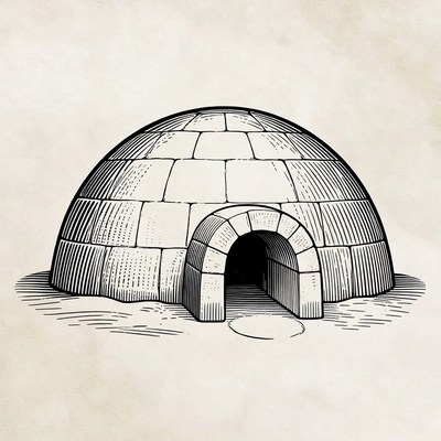 Igloo with entrance