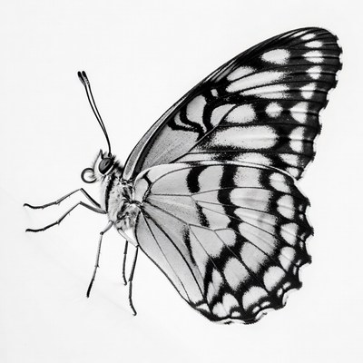 Black and White Zebrawing Butterfly
