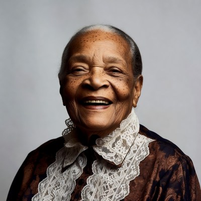 Elderly African-American woman smiling
