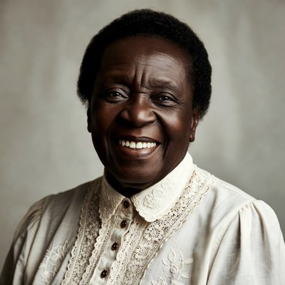 Elderly African-American woman smiling