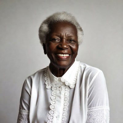 Elderly African-American woman smiling