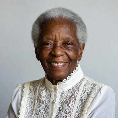 Elderly African-American woman smiling