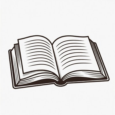 Open Book Illustration