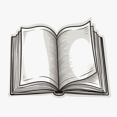 Open Book Illustration