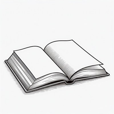 Open Book Illustration
