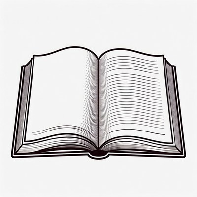 Open Book Illustration