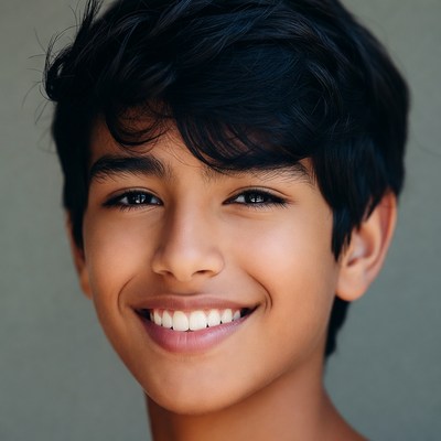 Smiling young boy portrait