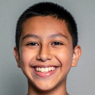 Smiling Asian boy close-up