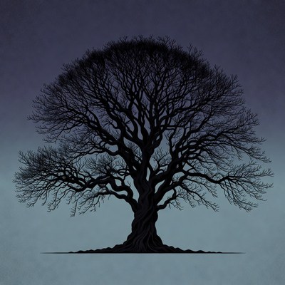 Silhouette of Bare Tree