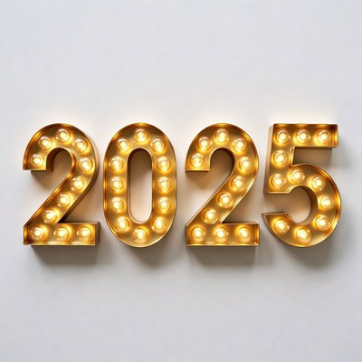 Glowing 2025 LED Sign