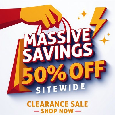Massive 50% Off Savings Shopping Bag