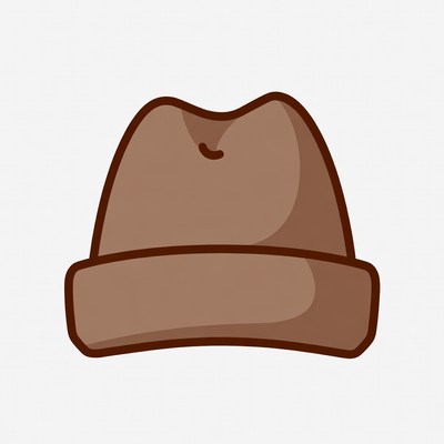 Brown Beanie Hat Clipart