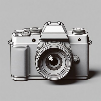 Line Art DSLR Camera