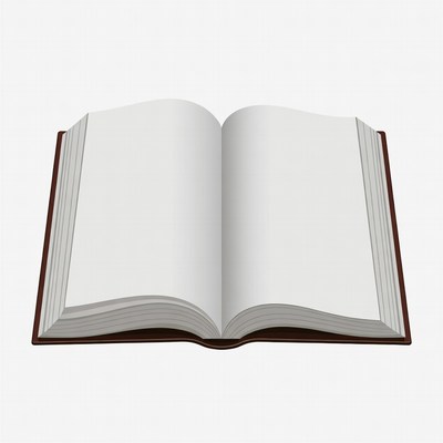 Open Book with Blank Pages