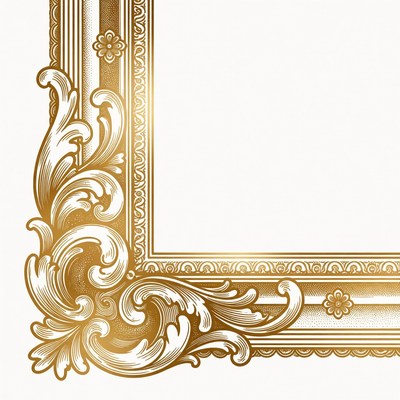 Ornate Golden Picture Frame
