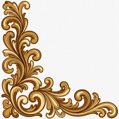 Golden ornate corner design