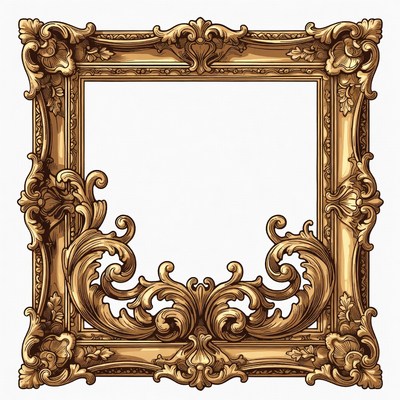Ornate Golden Picture Frame
