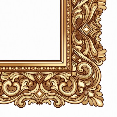 Ornate Golden Picture Frame