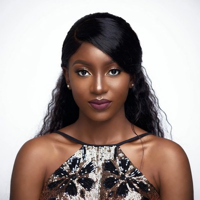 Beautiful Black woman in sequin top