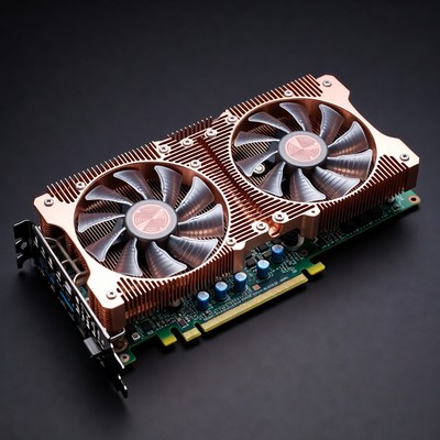 Rose Gold Dual-Fan Graphics Card