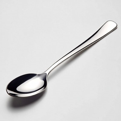 Shiny silver spoon isolated