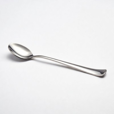 Shiny silver spoon isolated