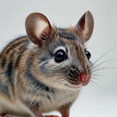 Striped Gerbil with Big Eyes