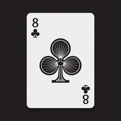 Eight of Clubs Playing Card