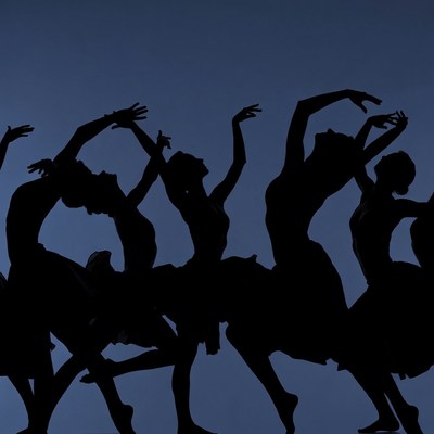 Silhouette of ballerinas dancing