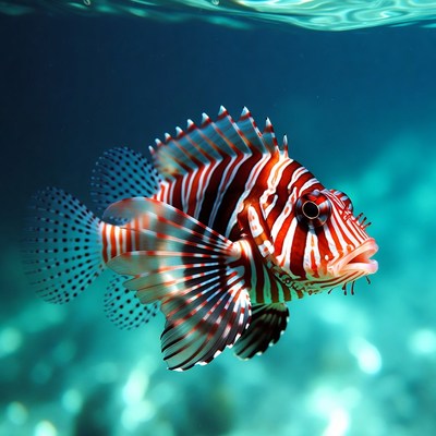 Lionfish swimming underwater