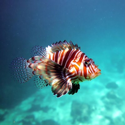 Lionfish swimming underwater