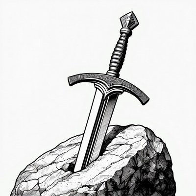 Sword in the Stone Illustration