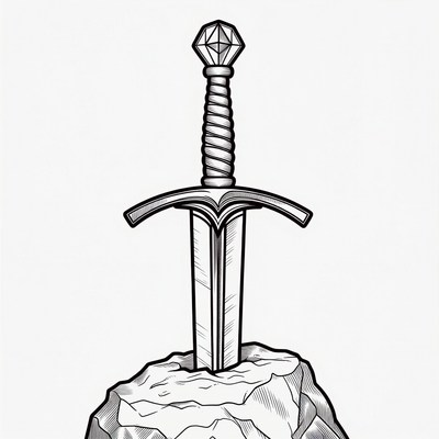 Sword in Stone Illustration