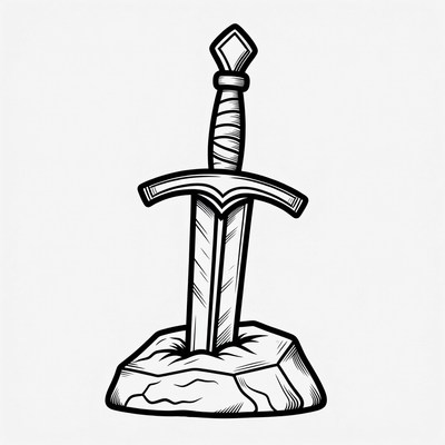 Sword in Stone Illustration