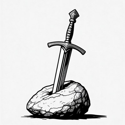 Sword in the Stone Illustration